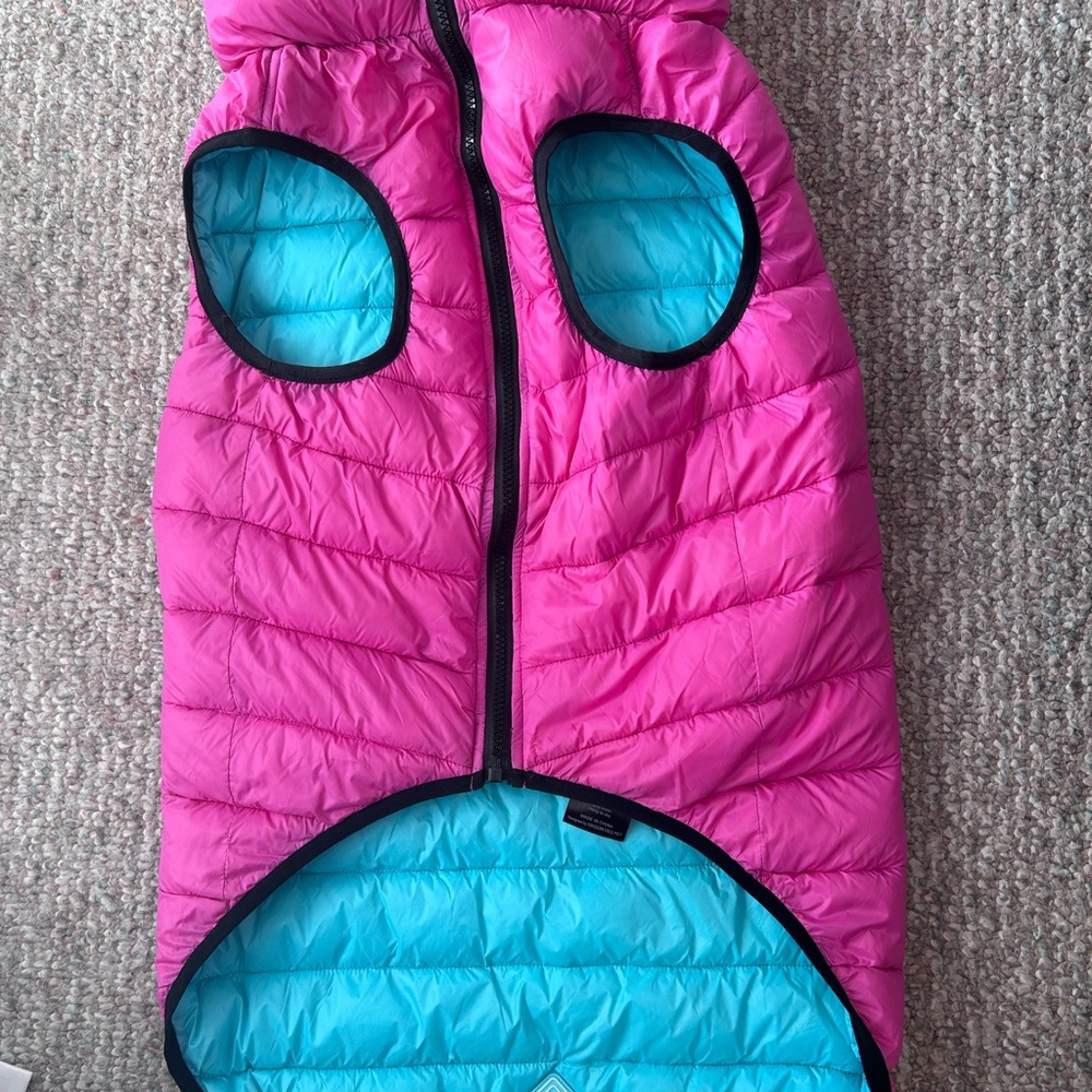 Pink and Blue Quilted Dog Vest